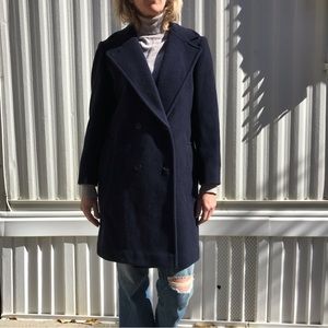Vintage 80’s Ladies’ L.L.Bean Navy Blue Peacoat